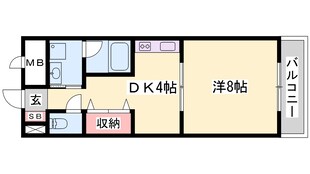 手柄駅 徒歩13分 5階の物件間取画像